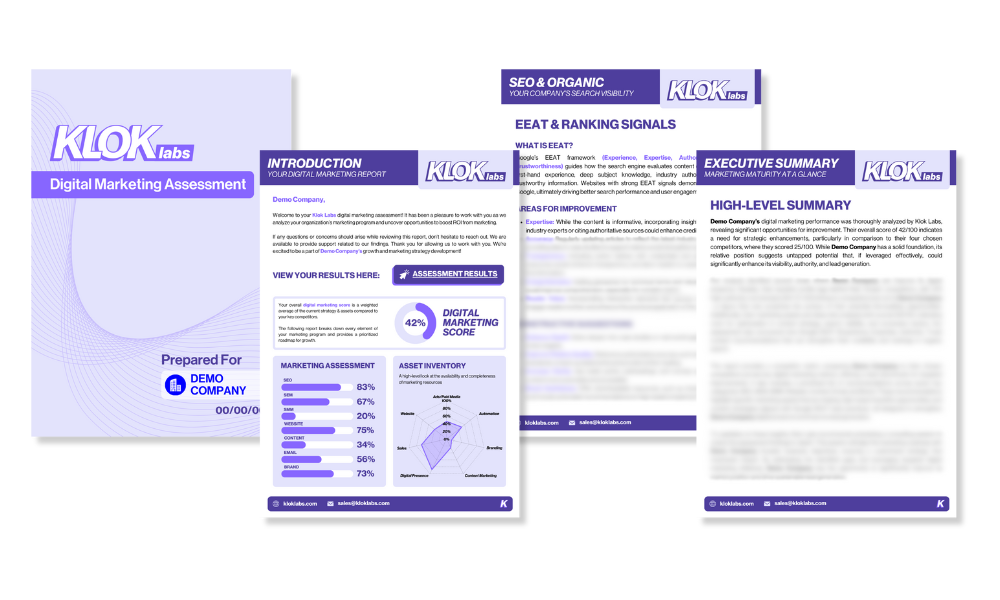 exec summary pages collage