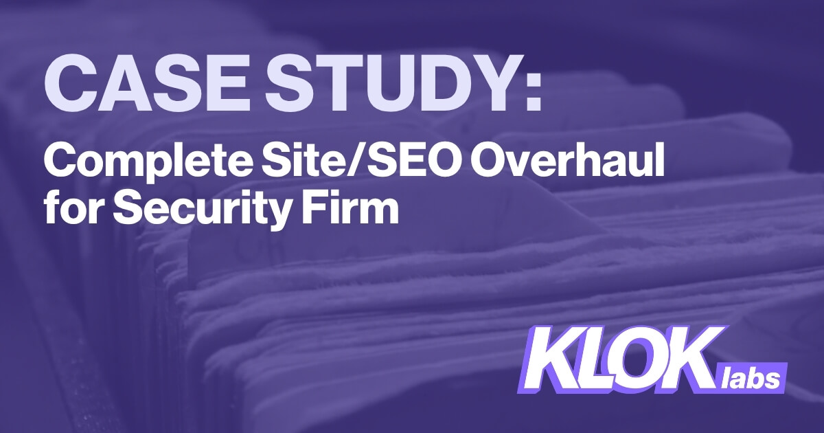security firm website/seo overhaul case study thumbnail image